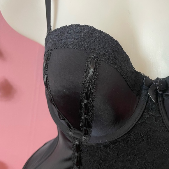🌚 large - bra top lingerie corset - 36/C - black - Picture 6 of 6